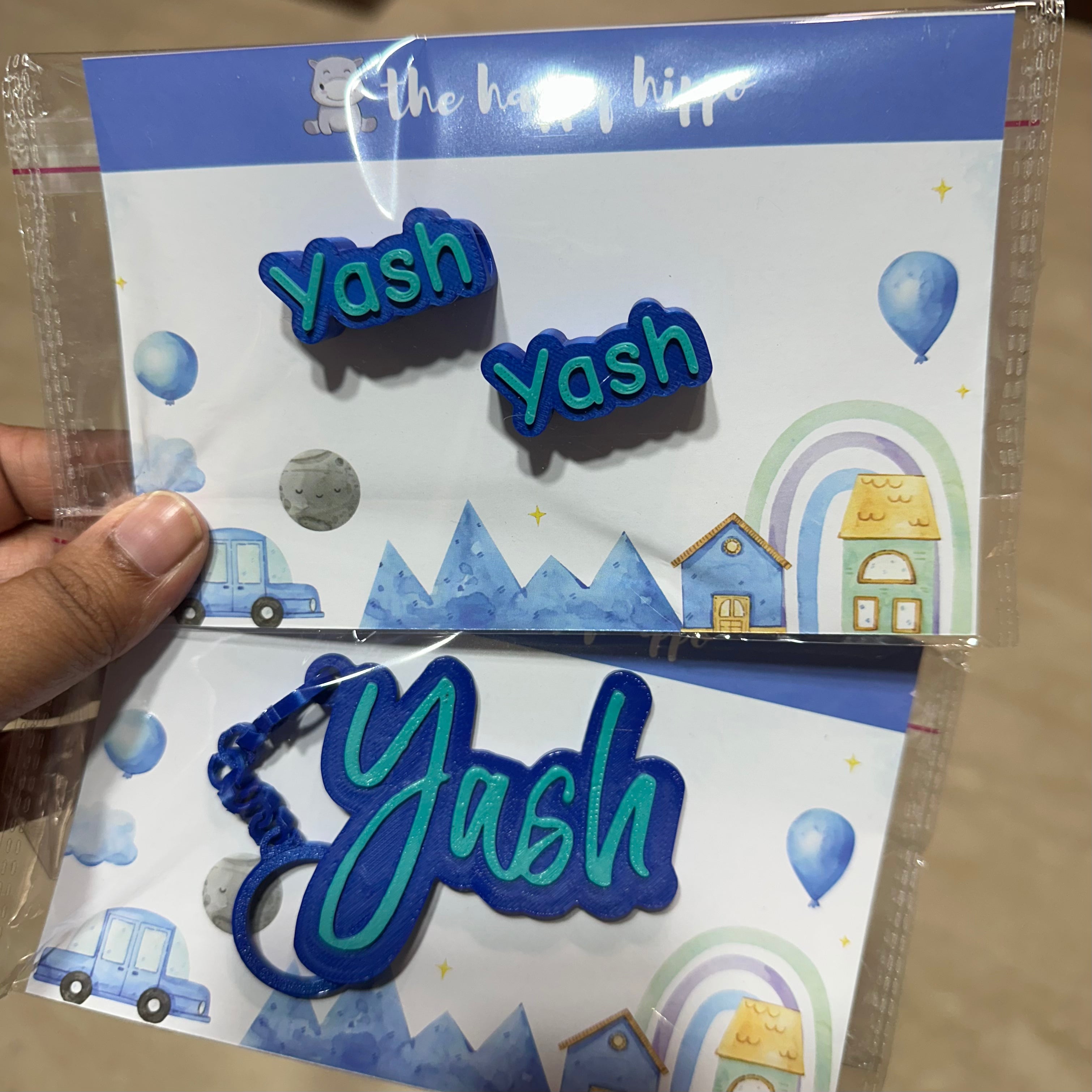 NamePop Pencil Topper + Keychain Personalised combo