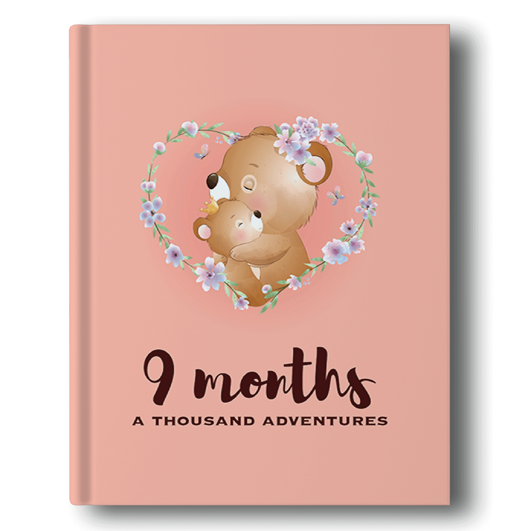 Pregnancy Journal Record Book for expecting Mothers | Pregnancy keepsake by The Happy Hippo (Hardcover, 9x12 inches, 80 pages)