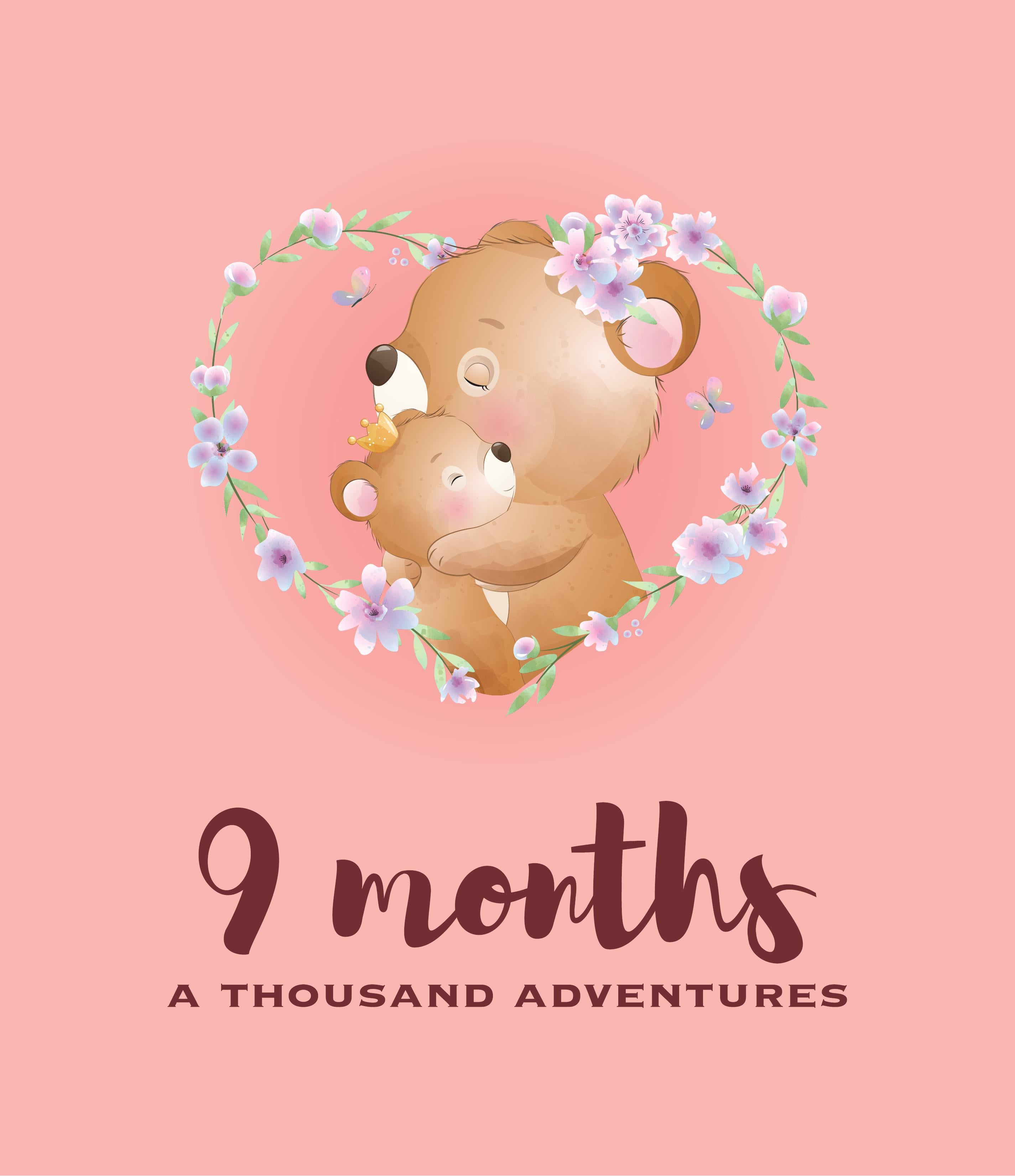 Pregnancy Journal Record Book for expecting Mothers | Pregnancy keepsake by The Happy Hippo (Hardcover, 9x12 inches, 80 pages)