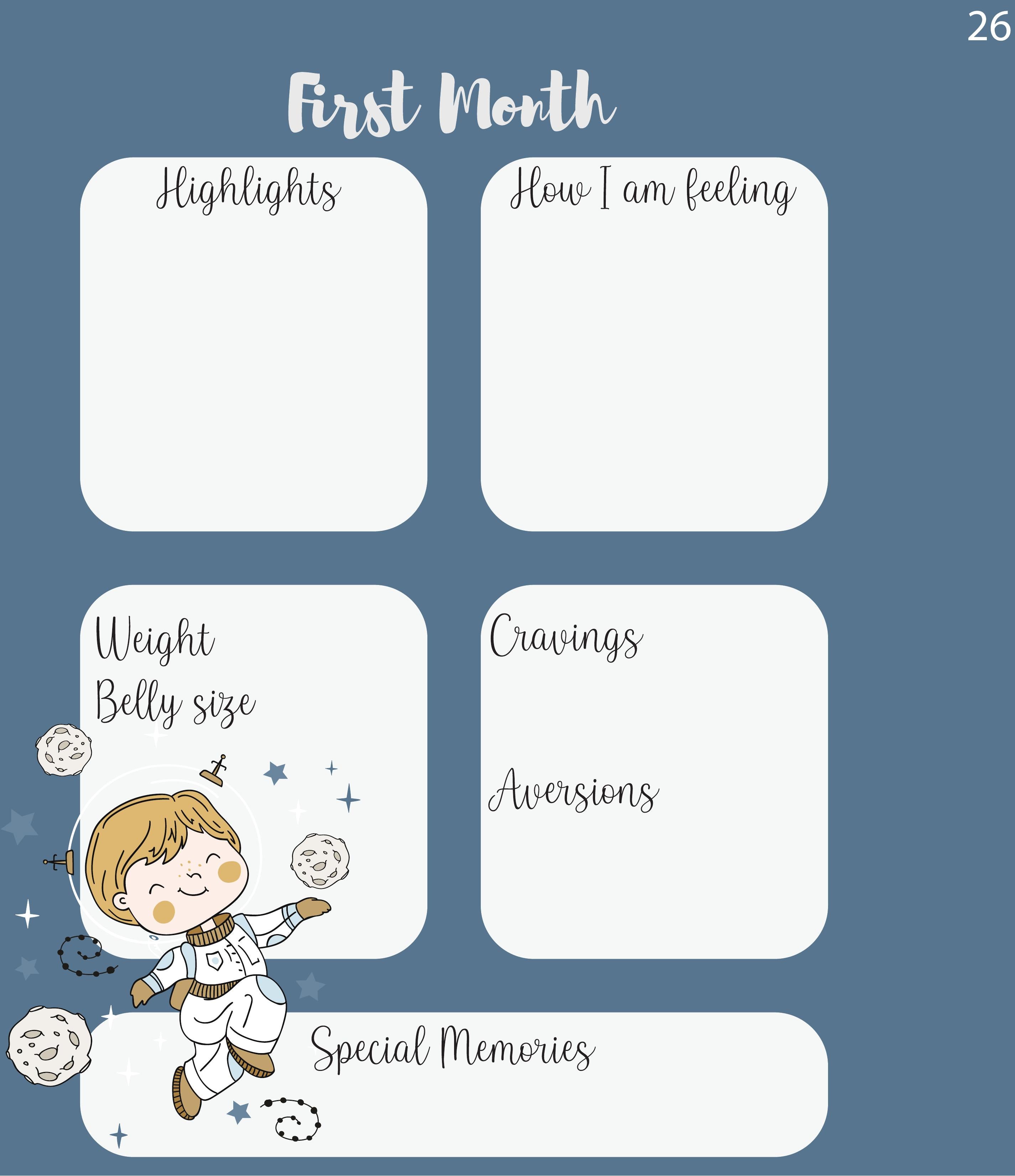 Pregnancy Journal with Photo Cover The Happy Hippo