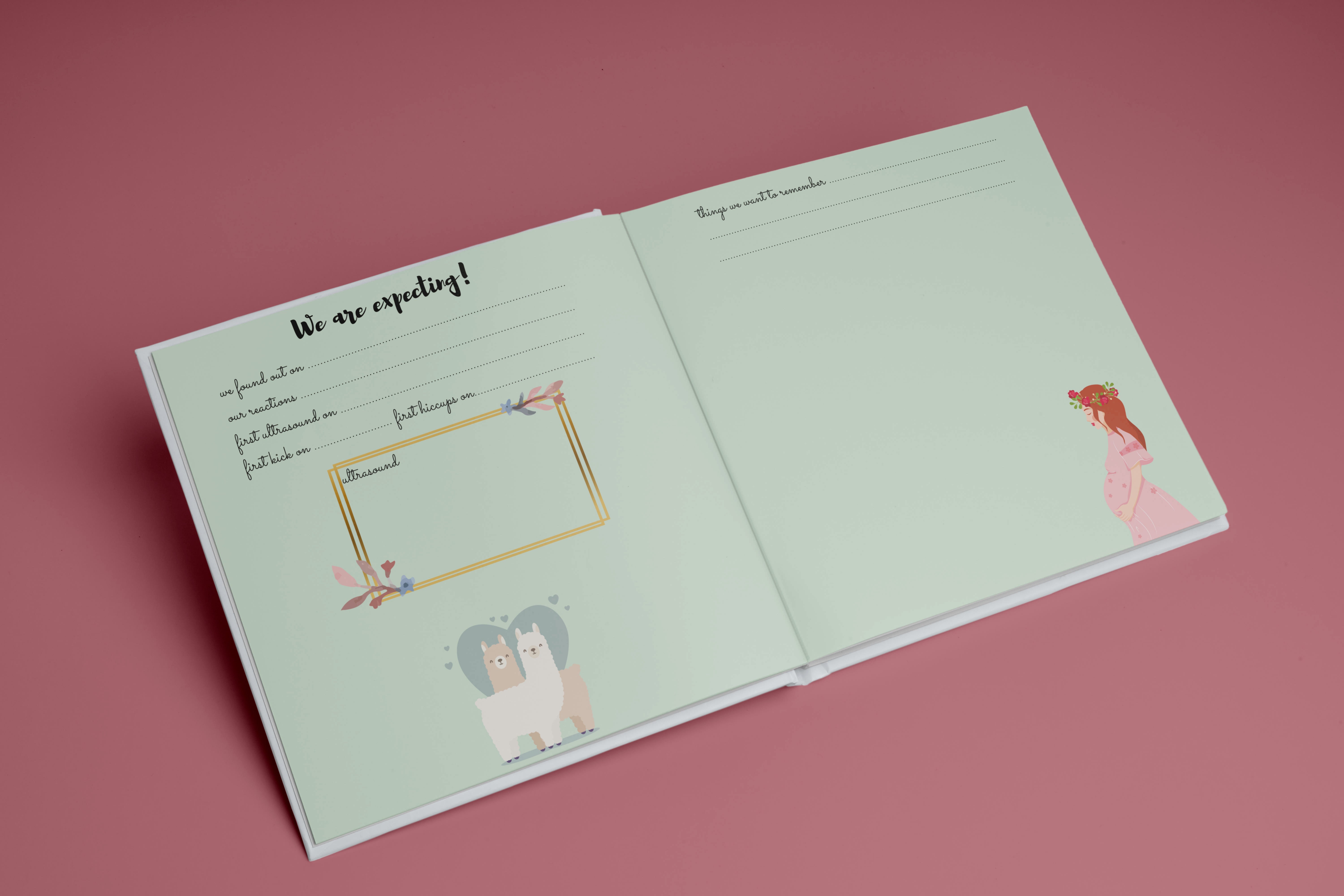 Personalised Baby Record Album - With photo cover