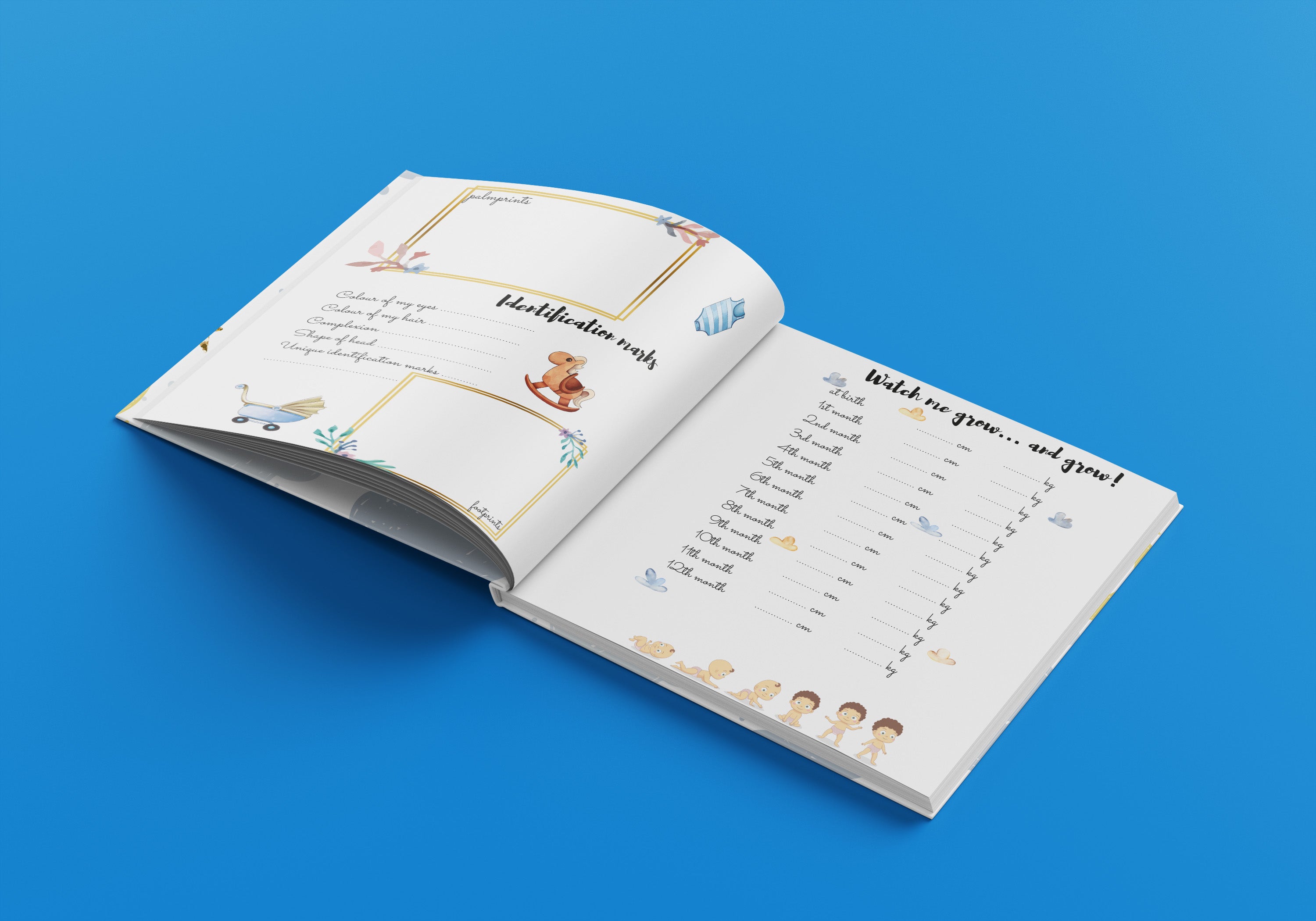 Personalised Baby Record Album - With photo cover