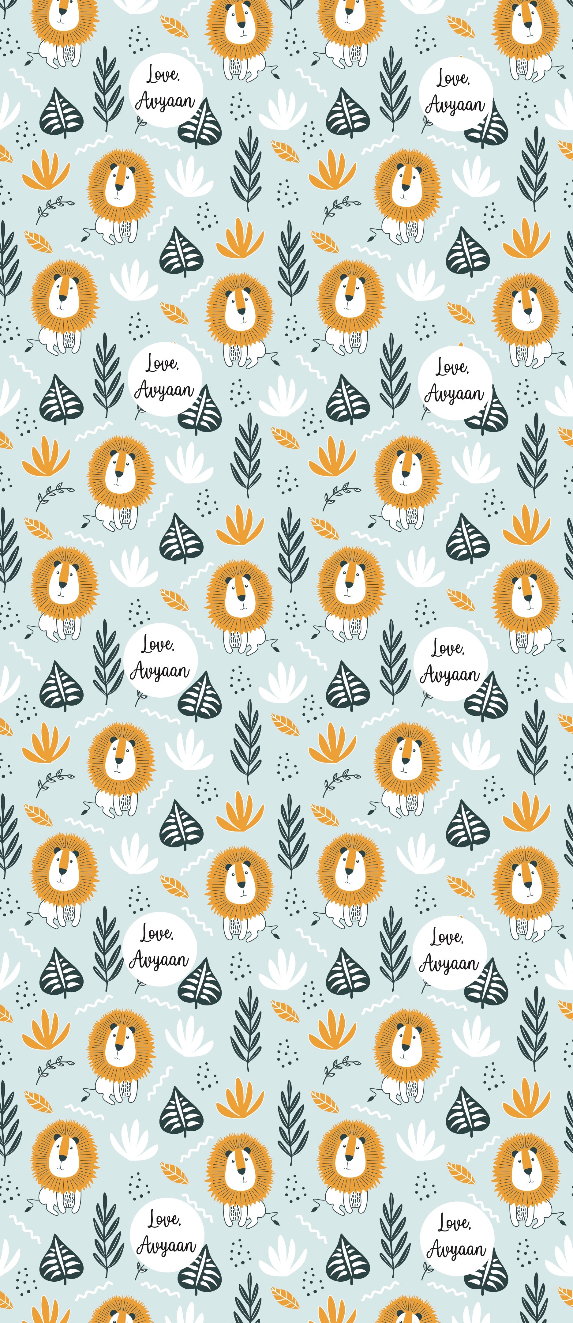Personalised Wrapping Paper - Lions