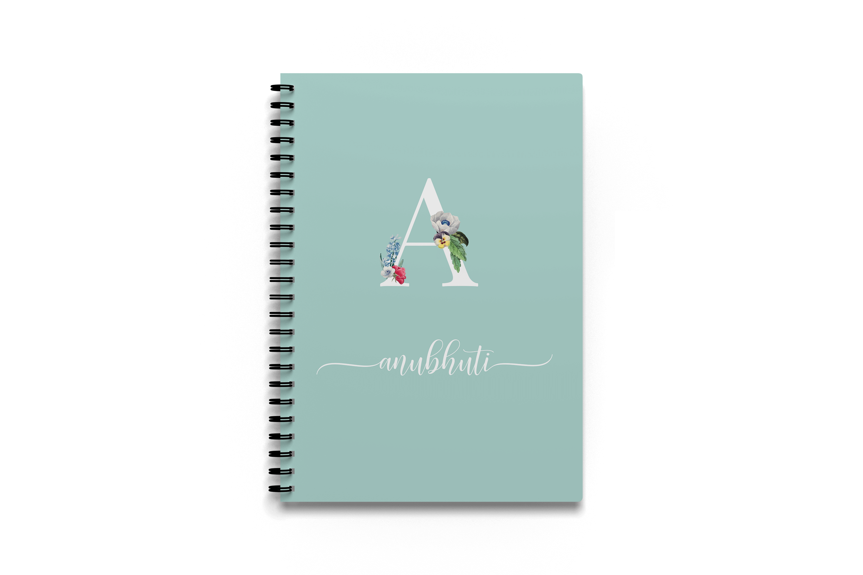 Personalised Notebook - Flower Alphabet