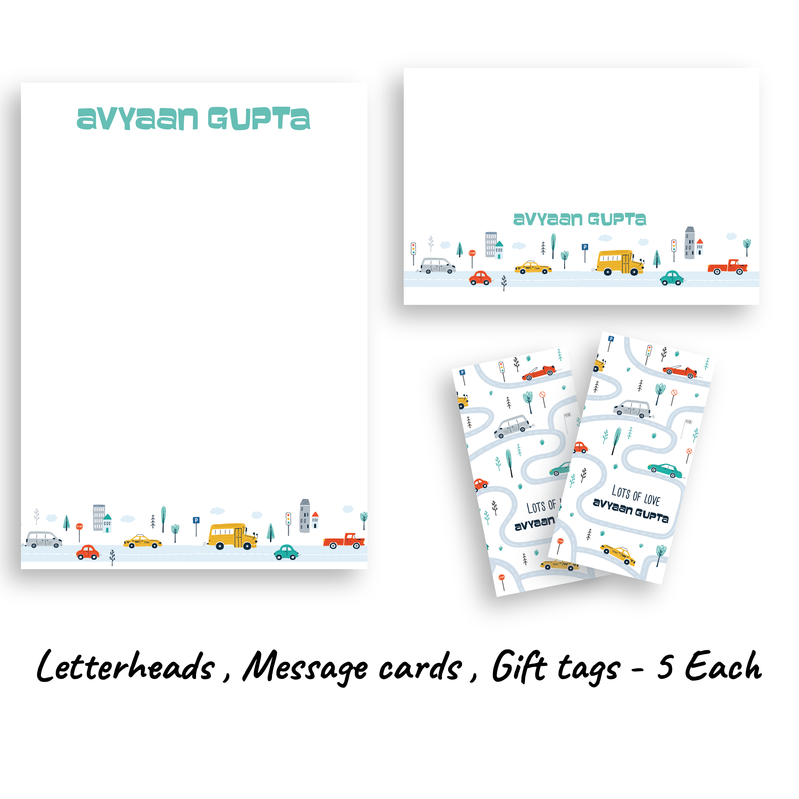 Personalised Folder - Cars white