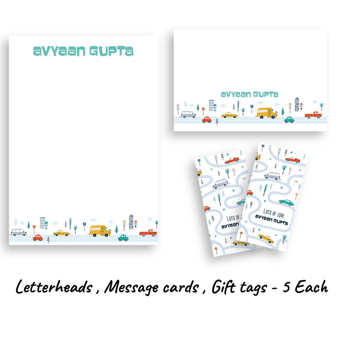 Personalised Folder - Cars white – The Happy Hippo