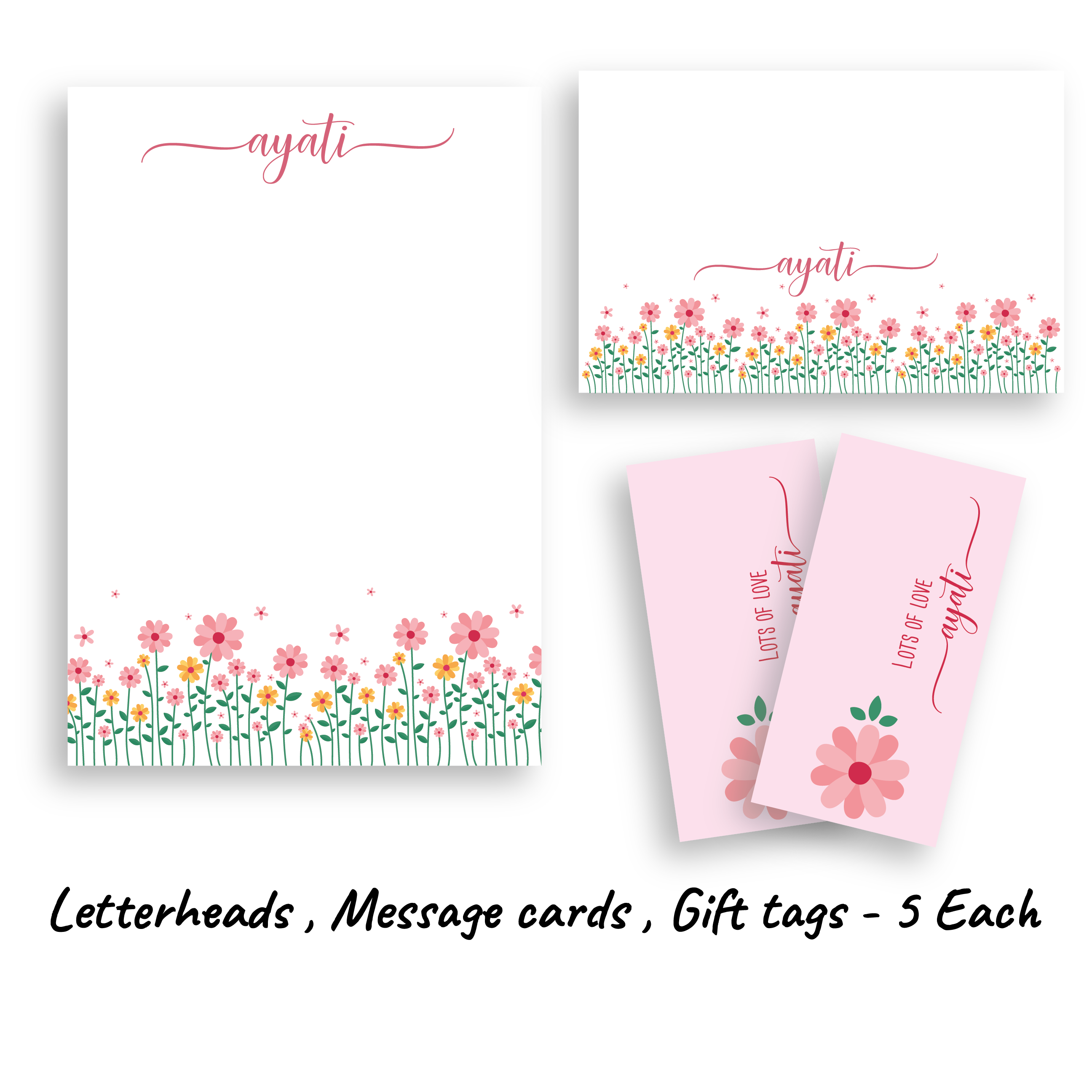 Personalised Folder - hearts