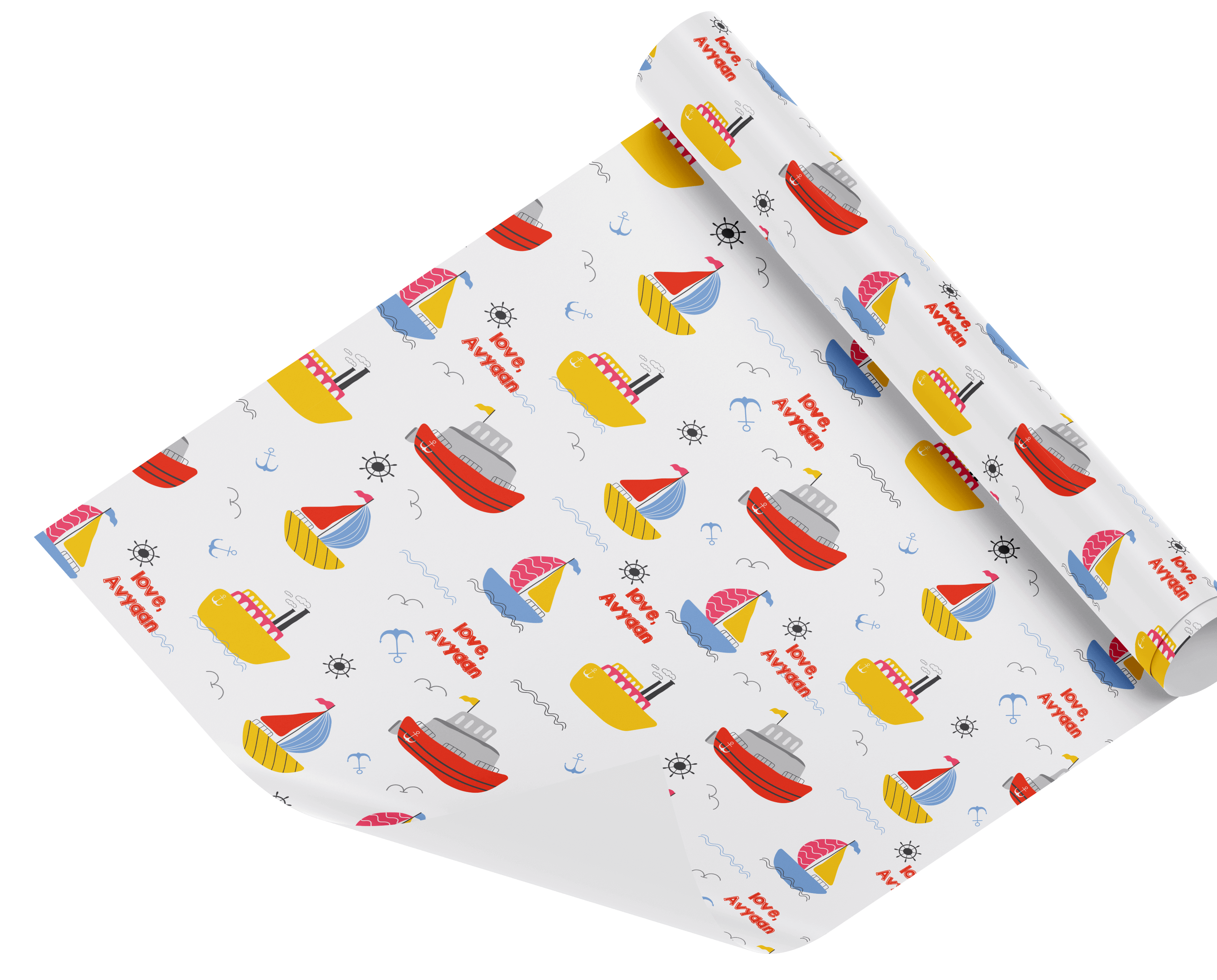 Personalised Wrapping Paper - boats