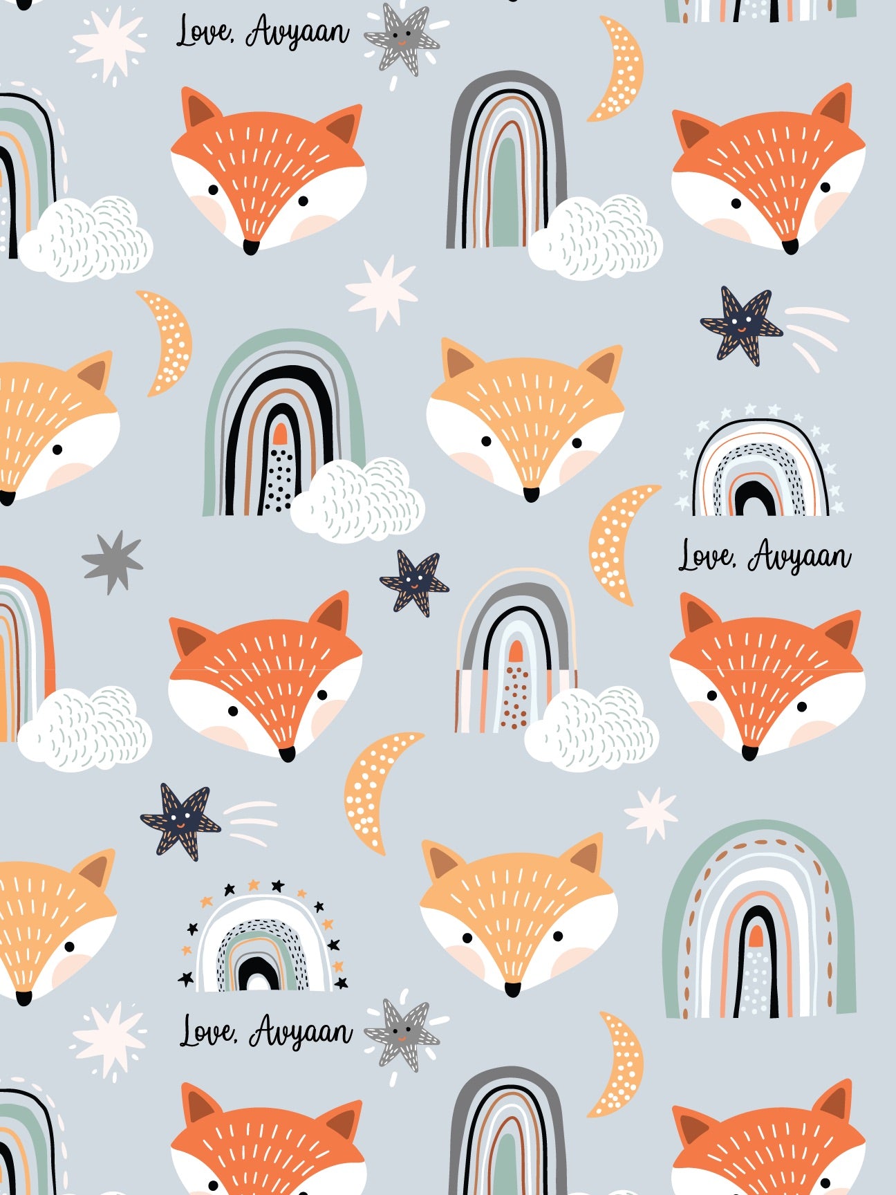 Personalised Wrapping Paper - fox