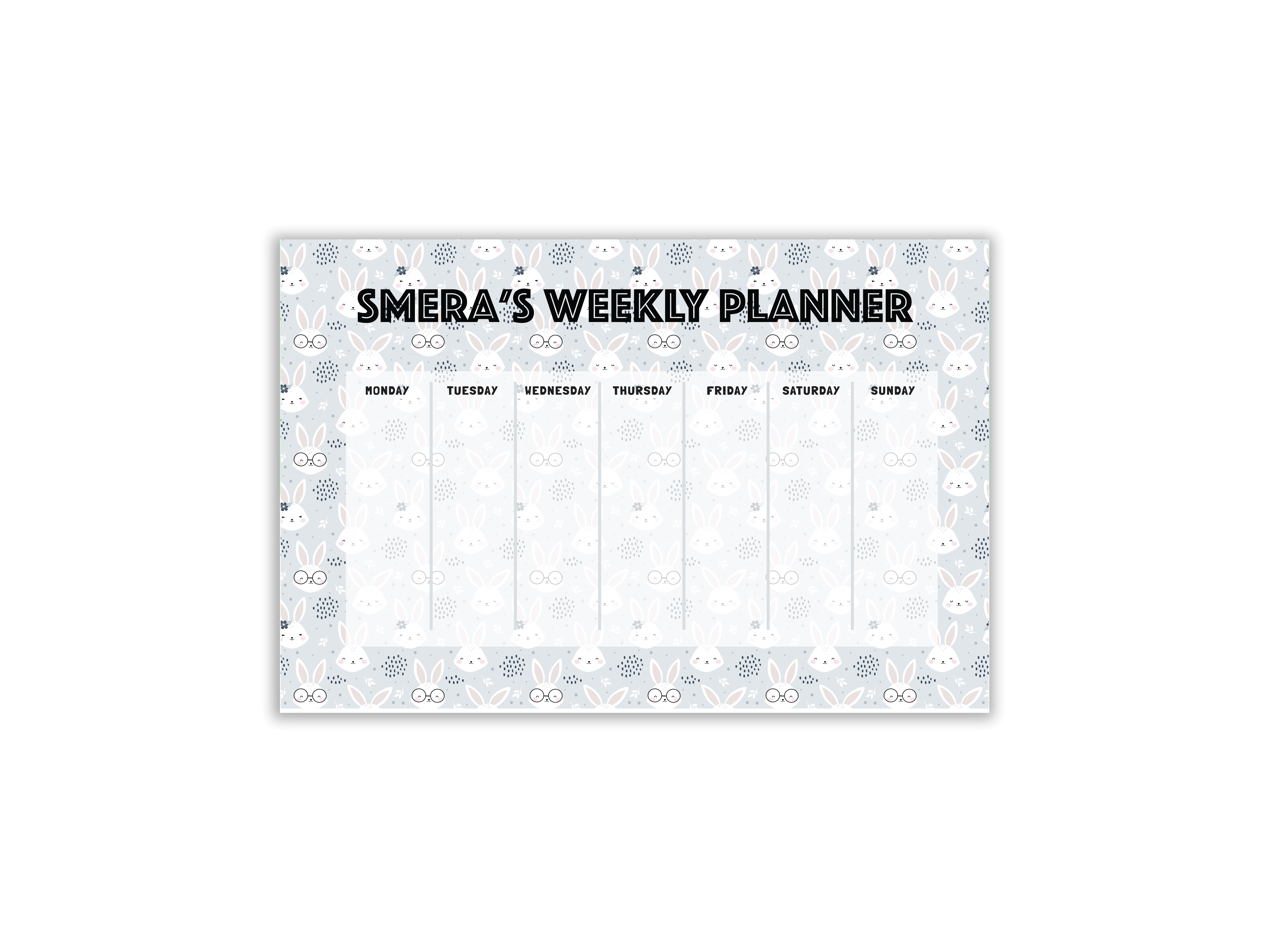 Weekly Planner- Bunnies