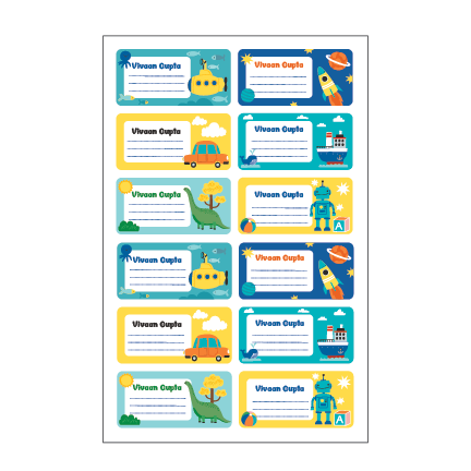 Name stickers- mixed