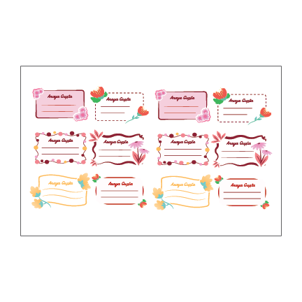 Name stickers- flowers 2