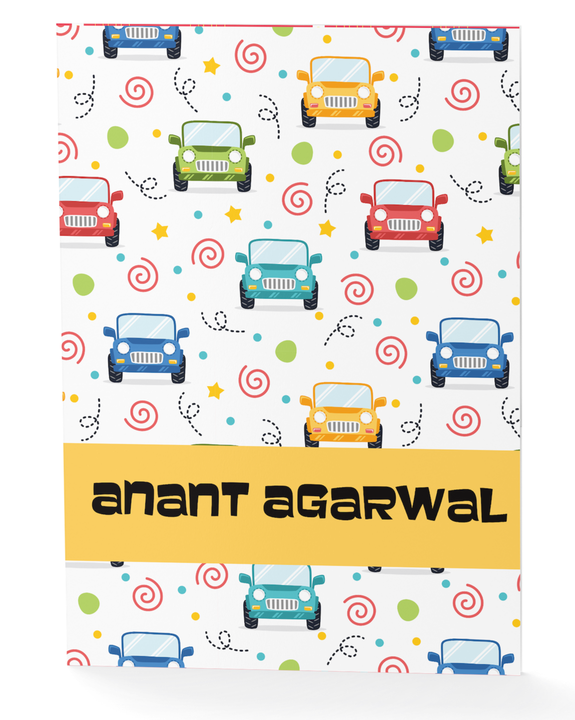 Personalised Folder - Cars white