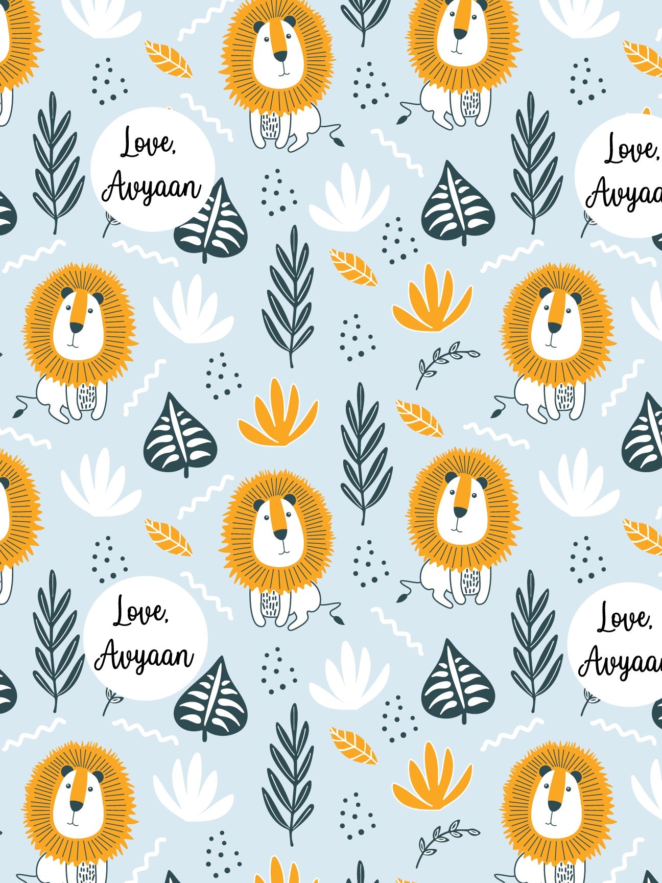 Personalised Wrapping Paper - Lion