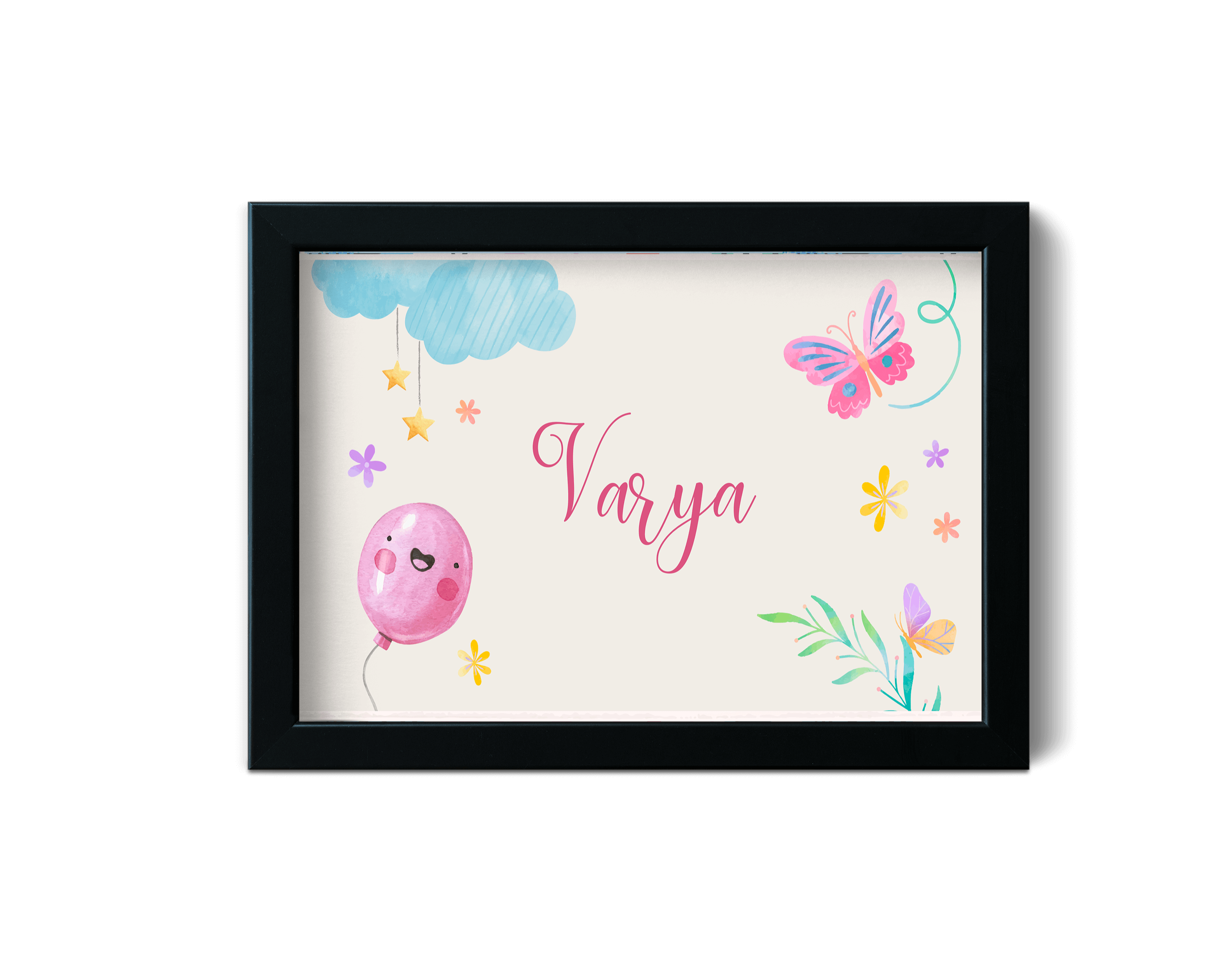 Name Frame - Personalised - Cute Butterflies