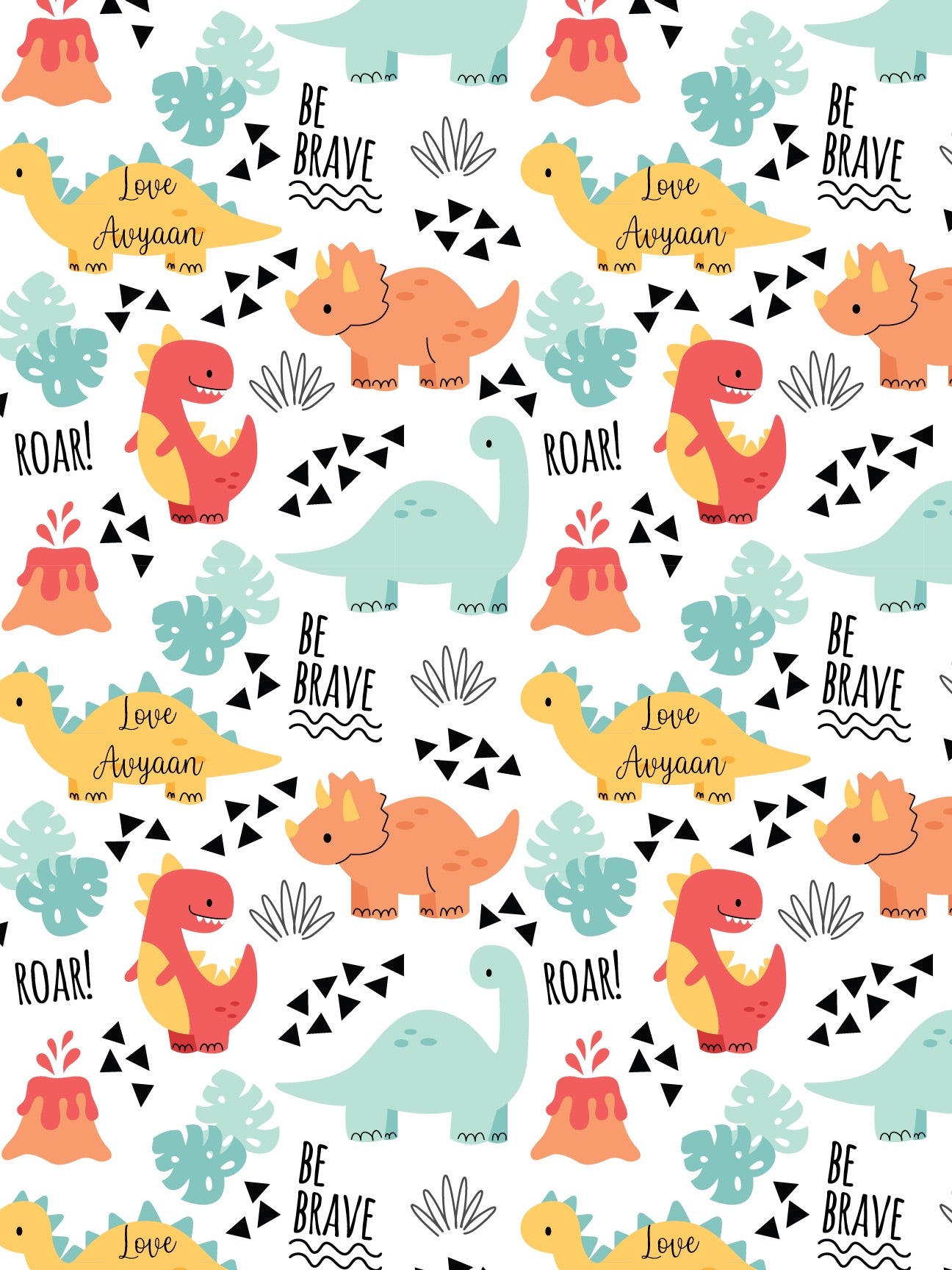 Personalised Wrapping Paper - Dino