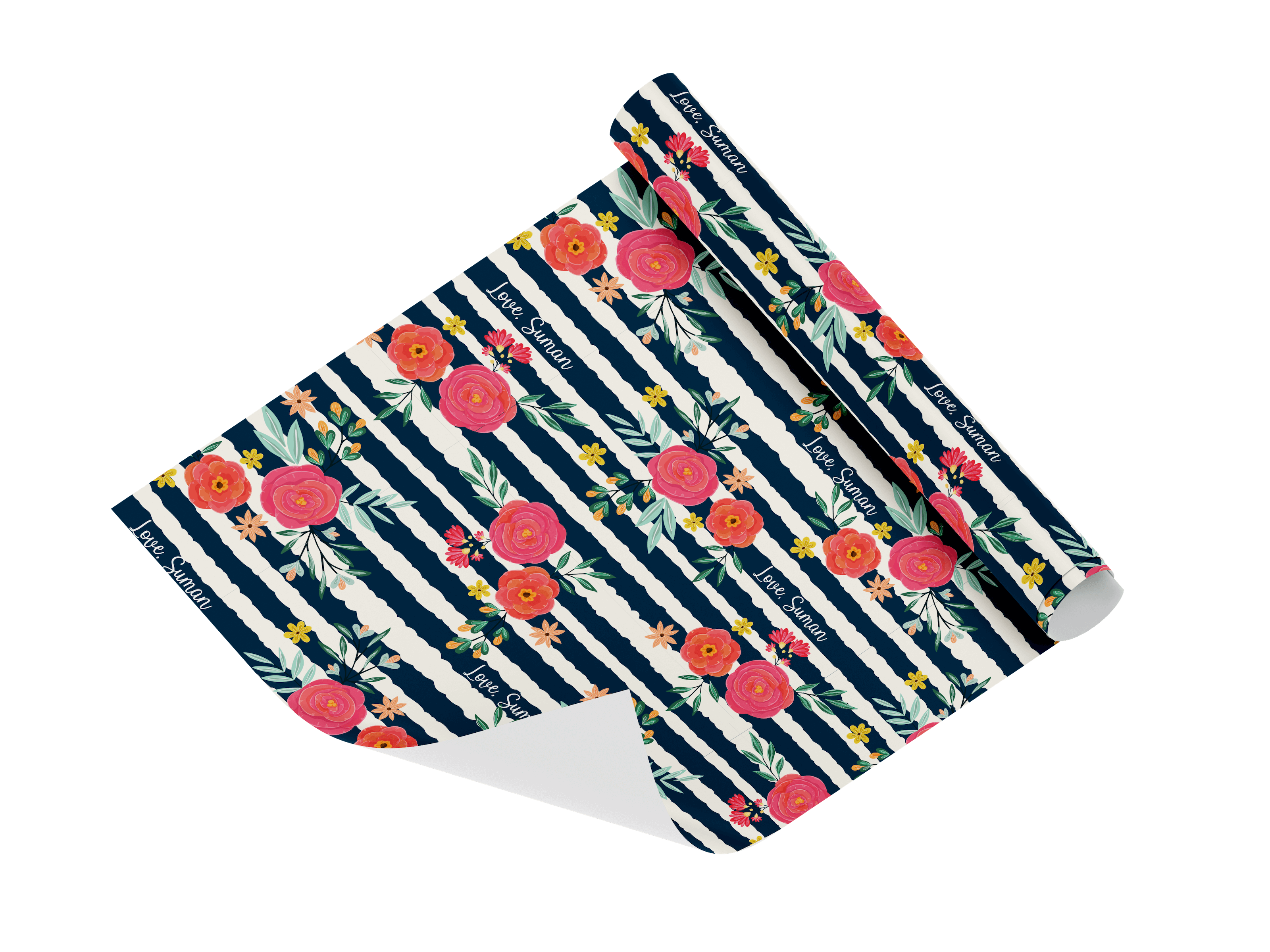 Personalised Wrapping Paper - Flowers