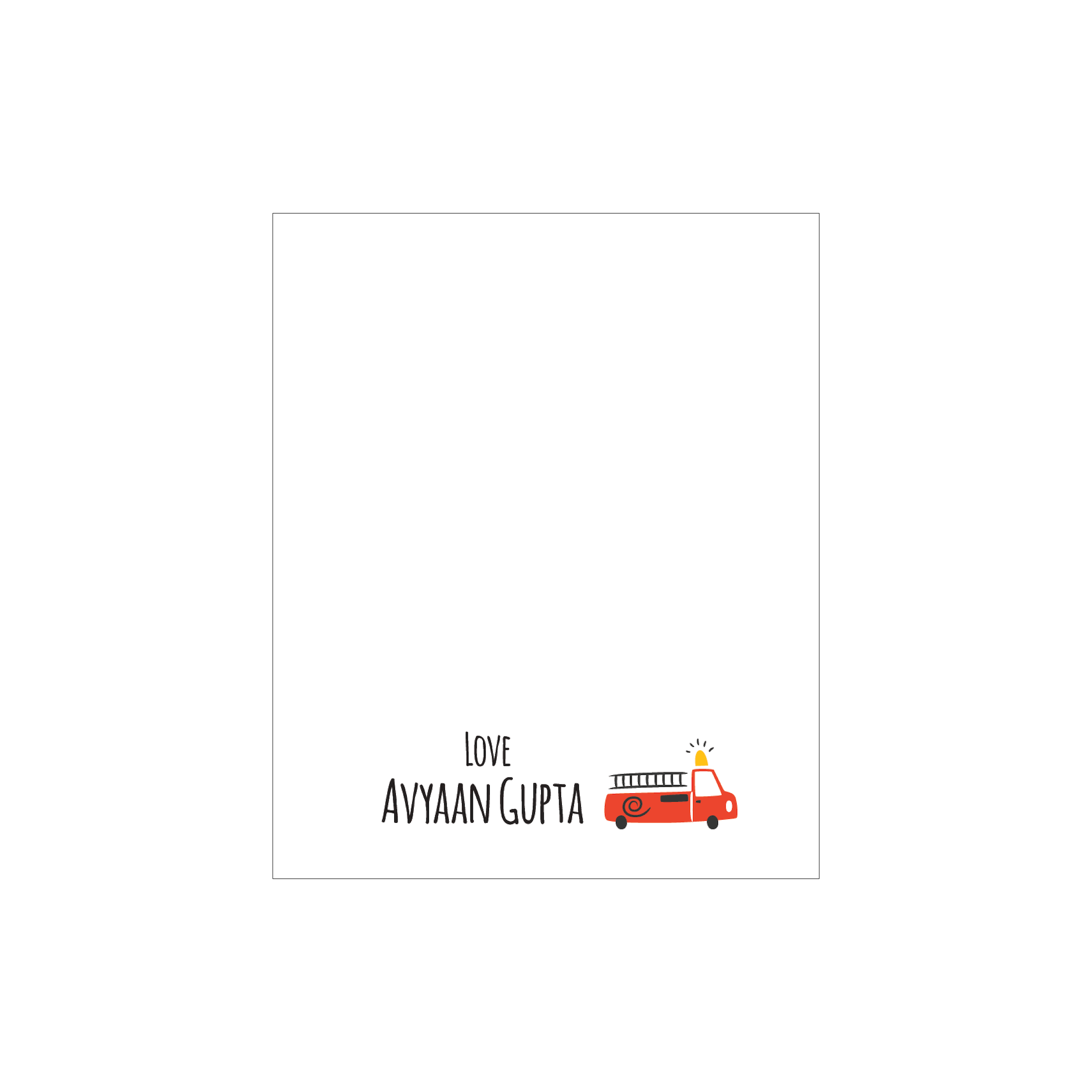 Gift Tags - fire truck -Pack of 12 Tags