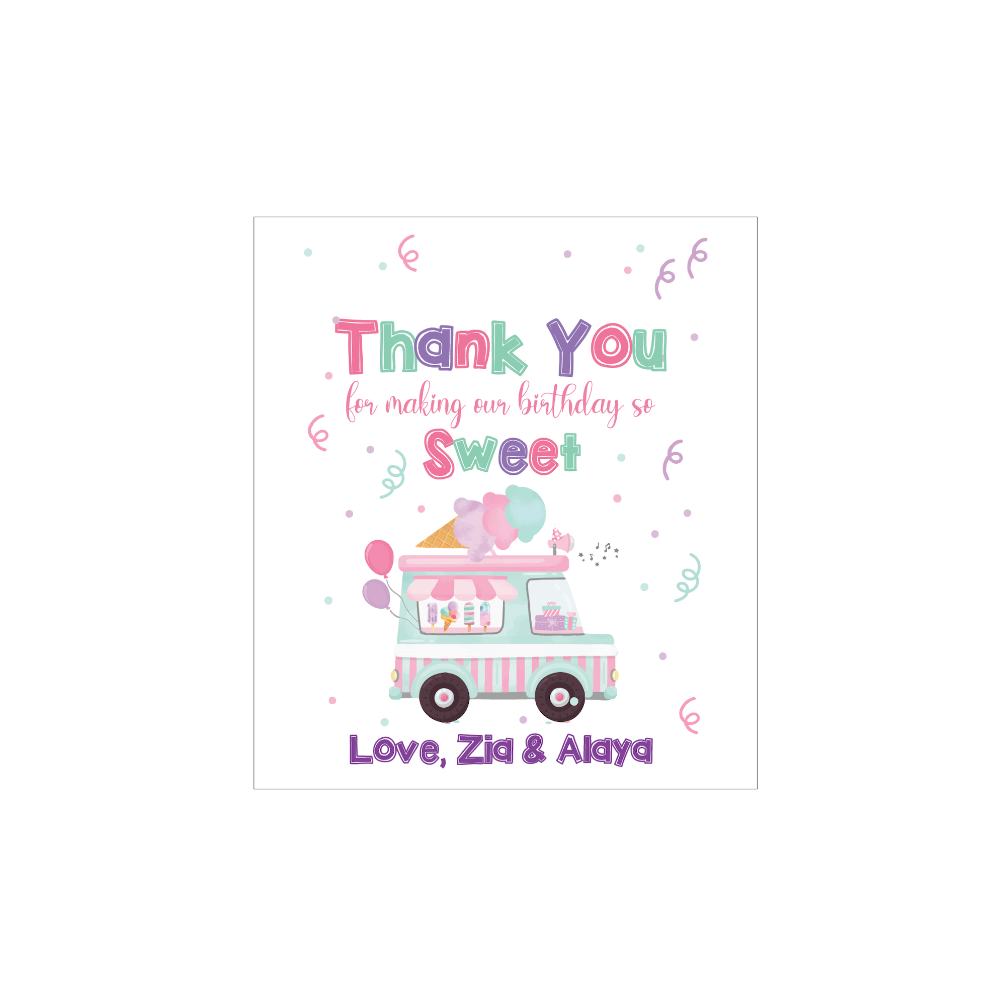 Gift Tags - sweets and candies -Pack of 12 Tags