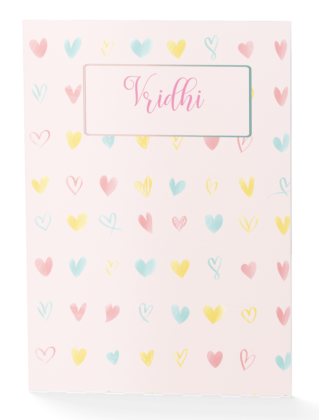 Personalised Folder - hearts