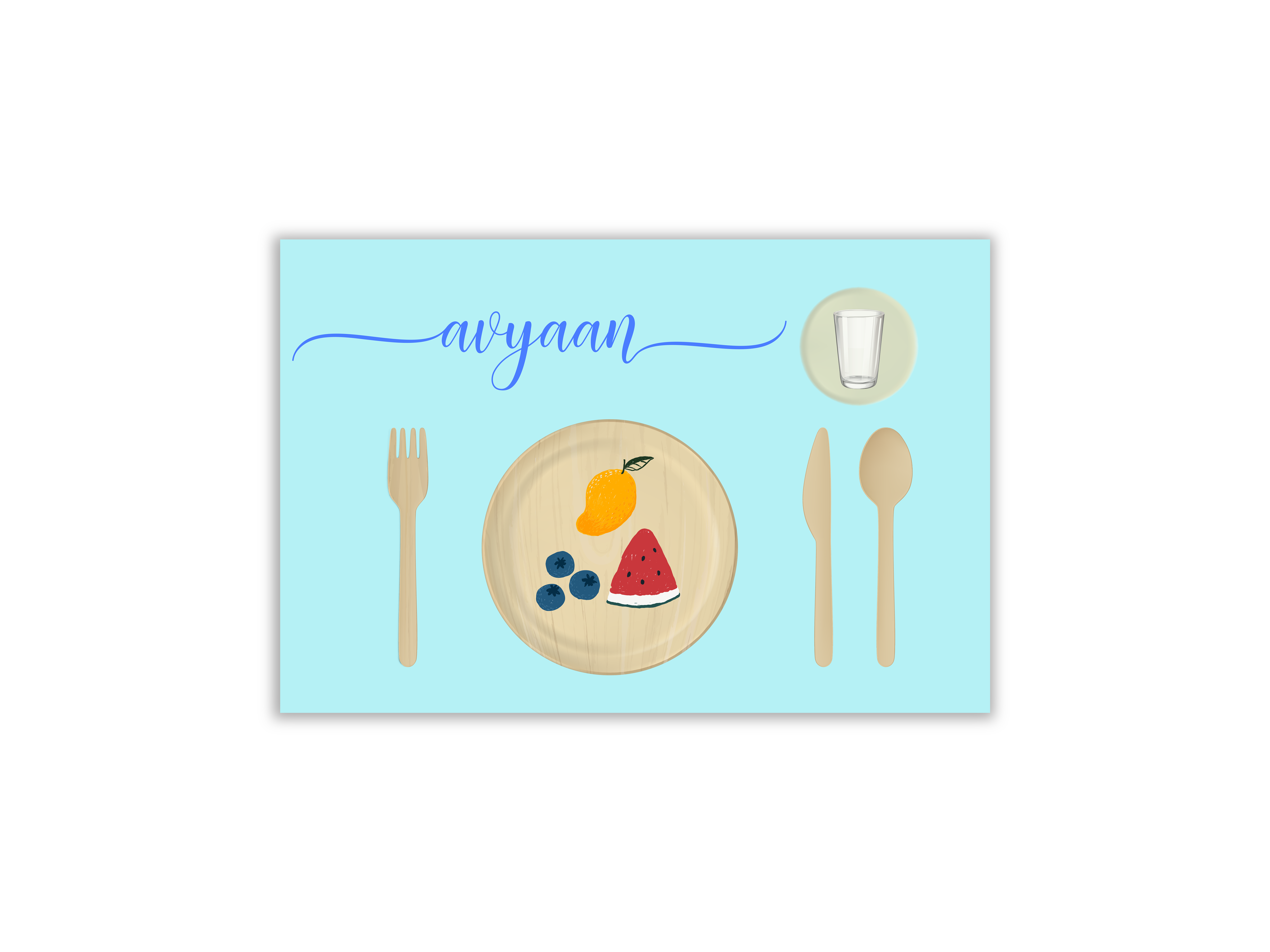 Messy Mat - meal mat blue