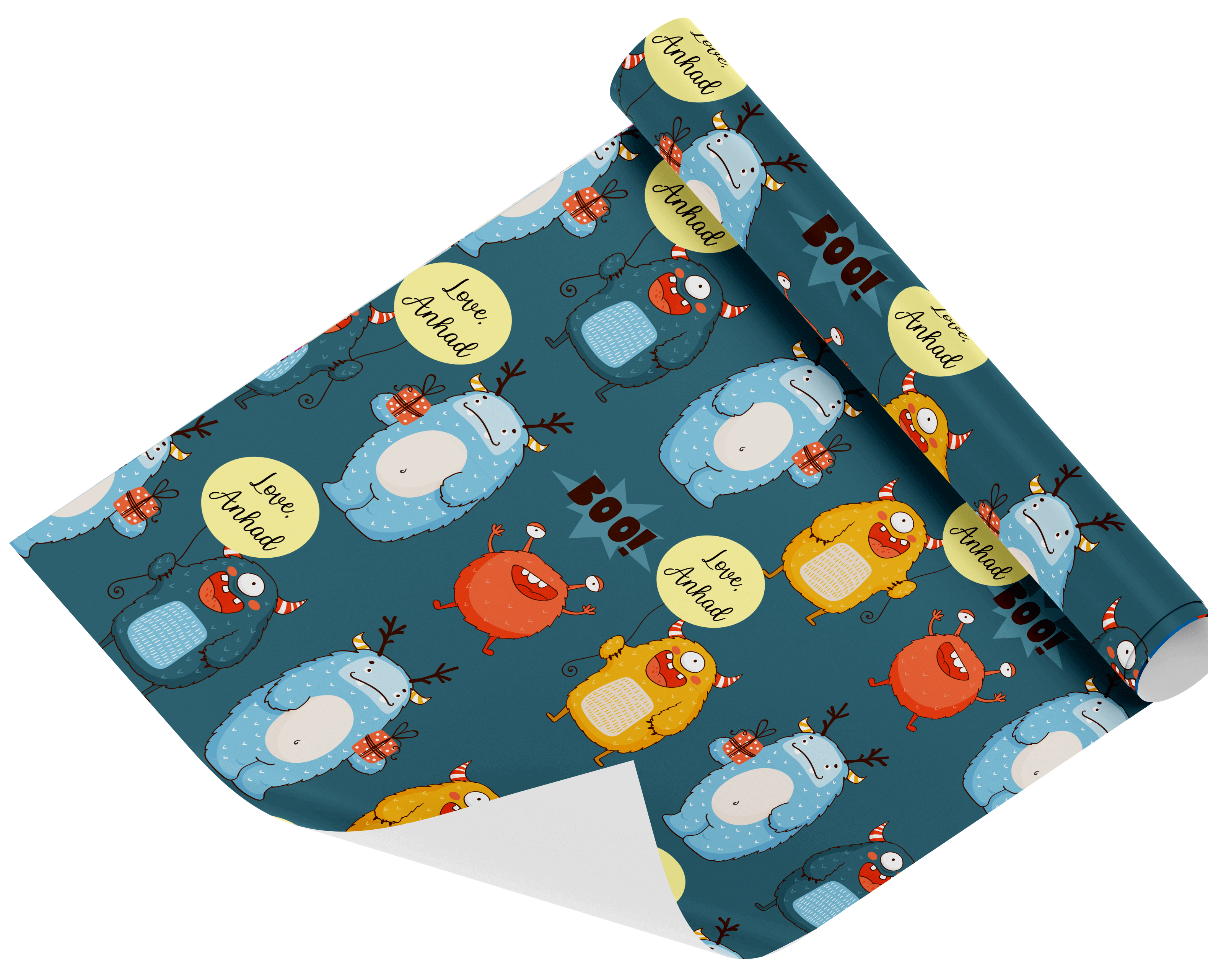Personalised Wrapping Paper -Monster