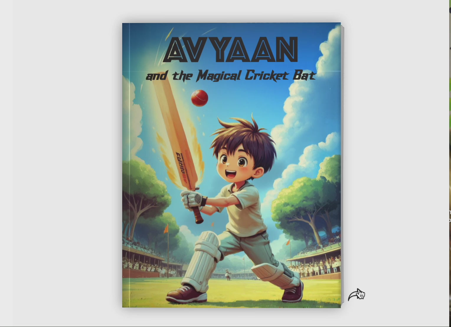 cricket storybook - Personalised