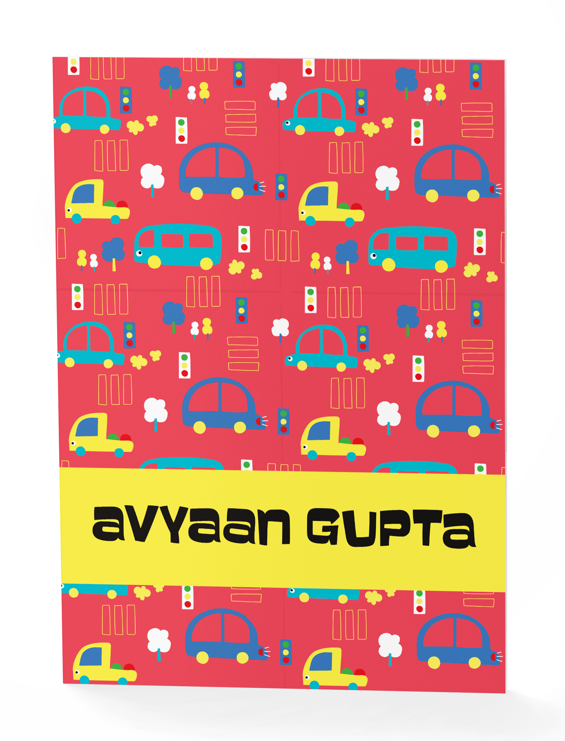 Personalised Folder - Cars Red