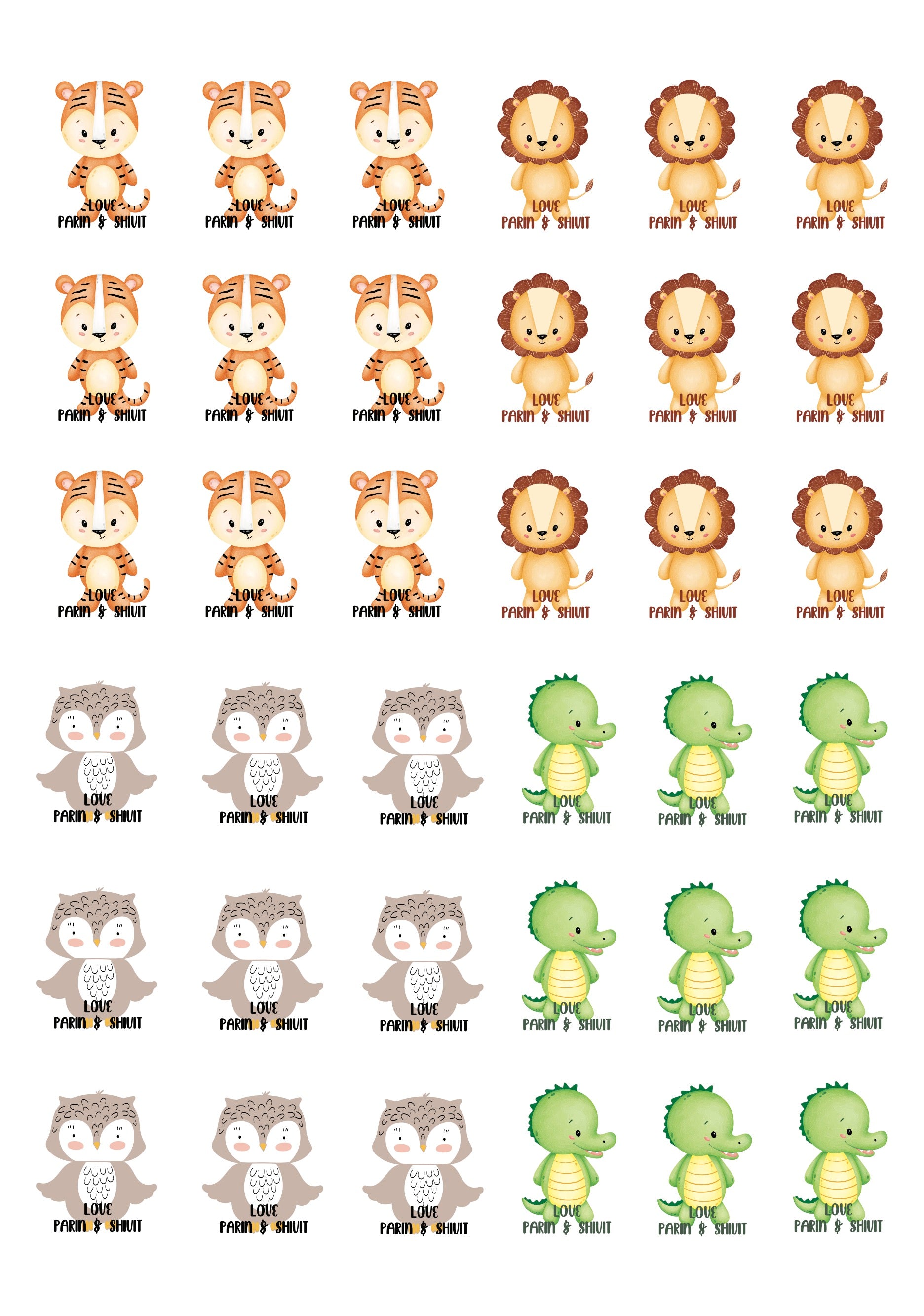 Personalised Stickers - Pack of 36 Stickers