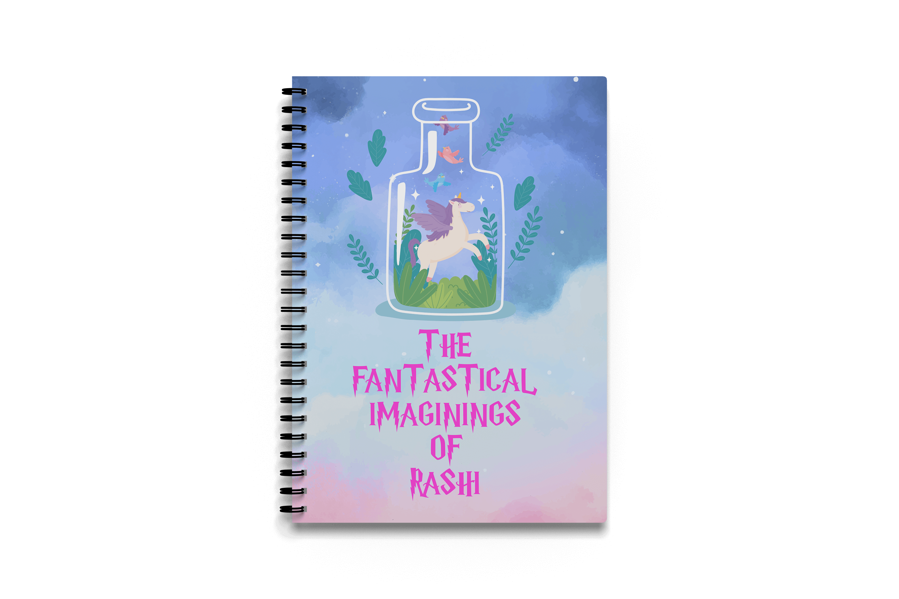 Personalised Notebook - Unicorn jar
