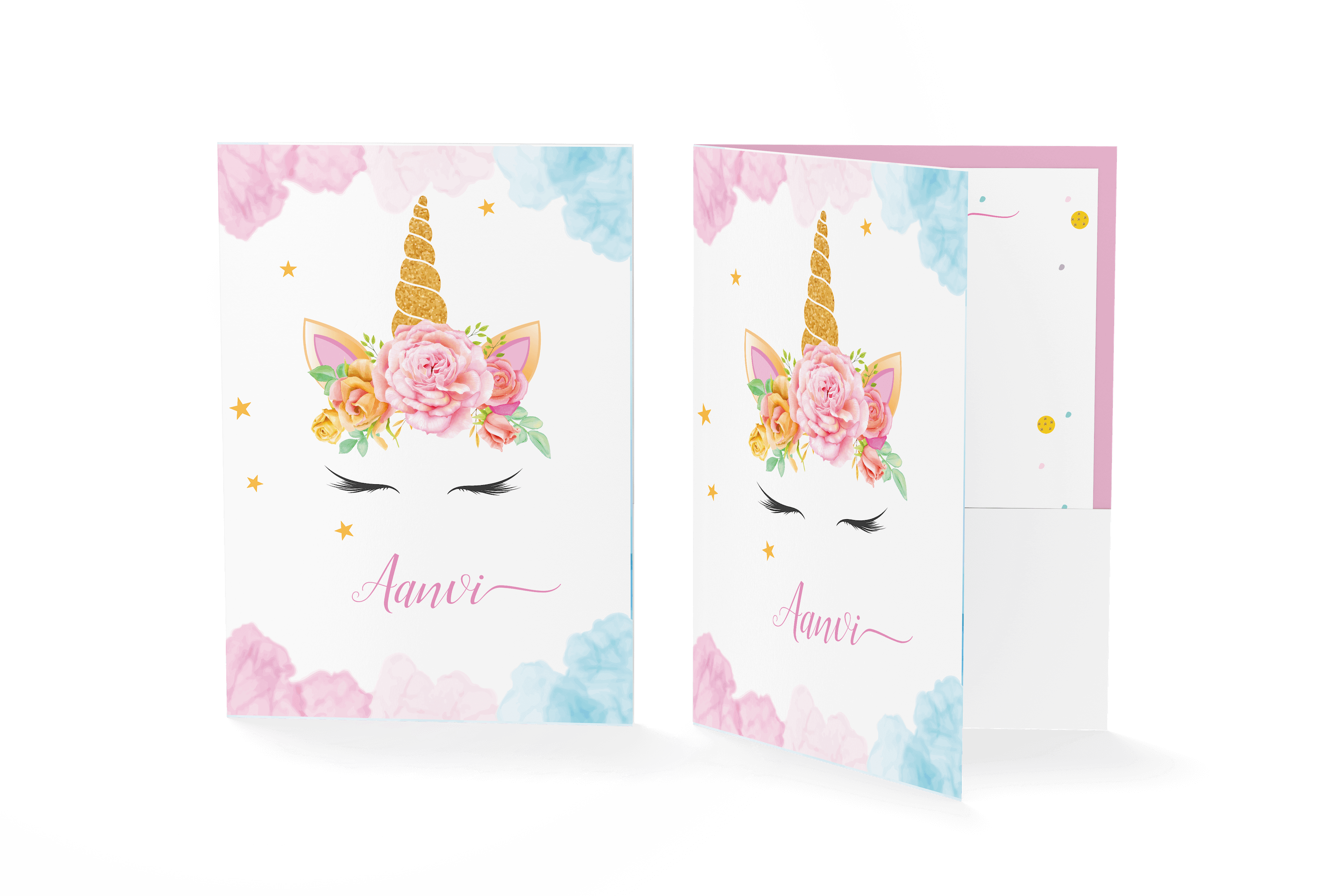 Personalised Folder - Unicorn