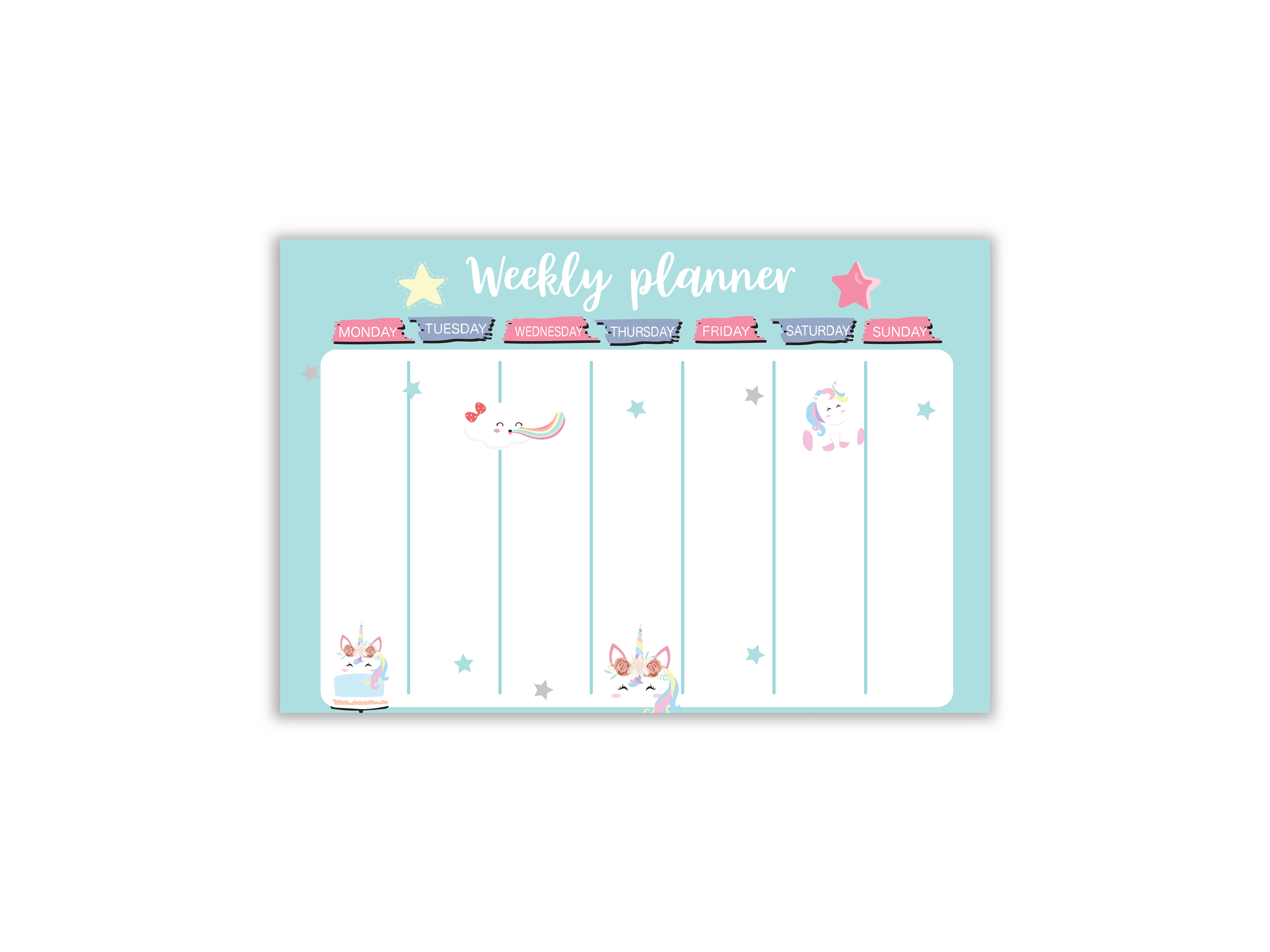 Weekly Planner- unicorn