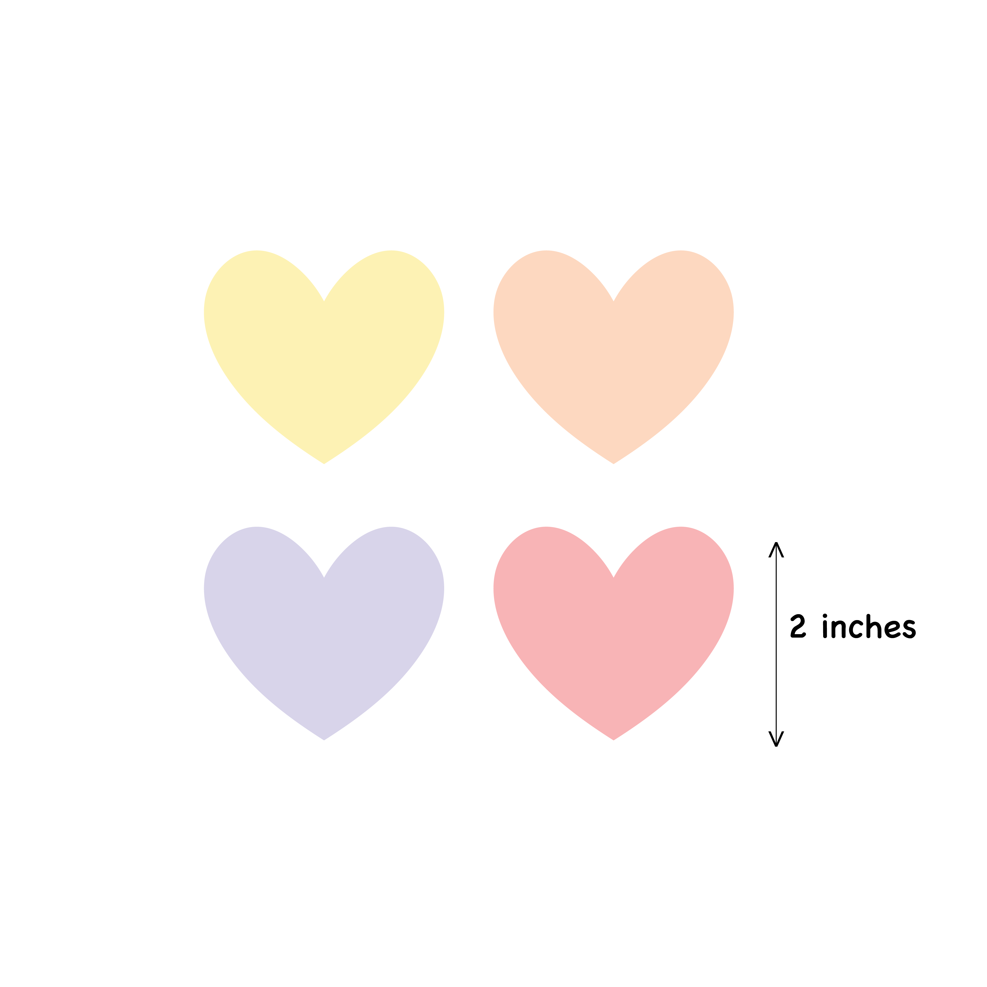 Wall Stickers - heart (20 stickers)