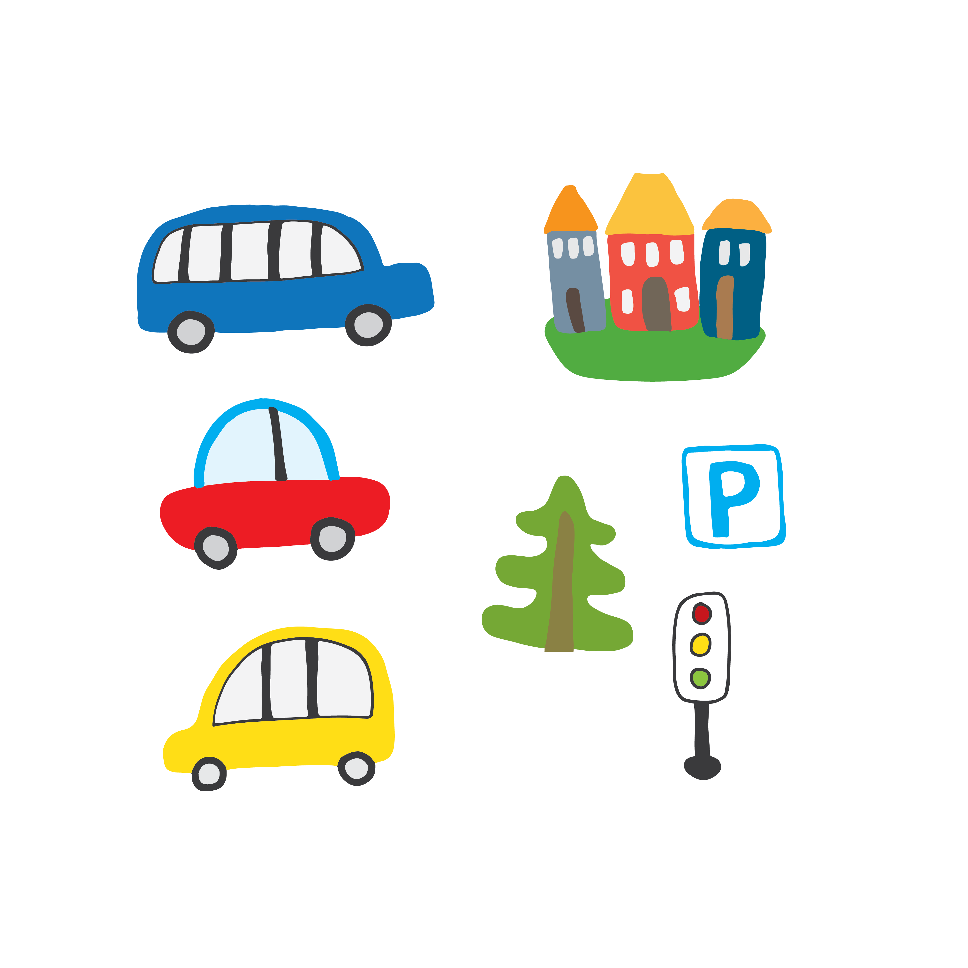 Wall Stickers - cars (20 stickers)